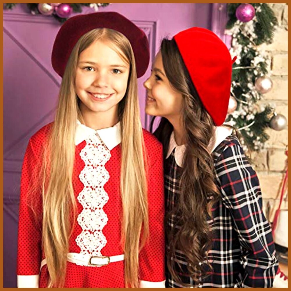6 Pack Wool Blend Beret Hats French Style Free Size - Picture 5 of 6